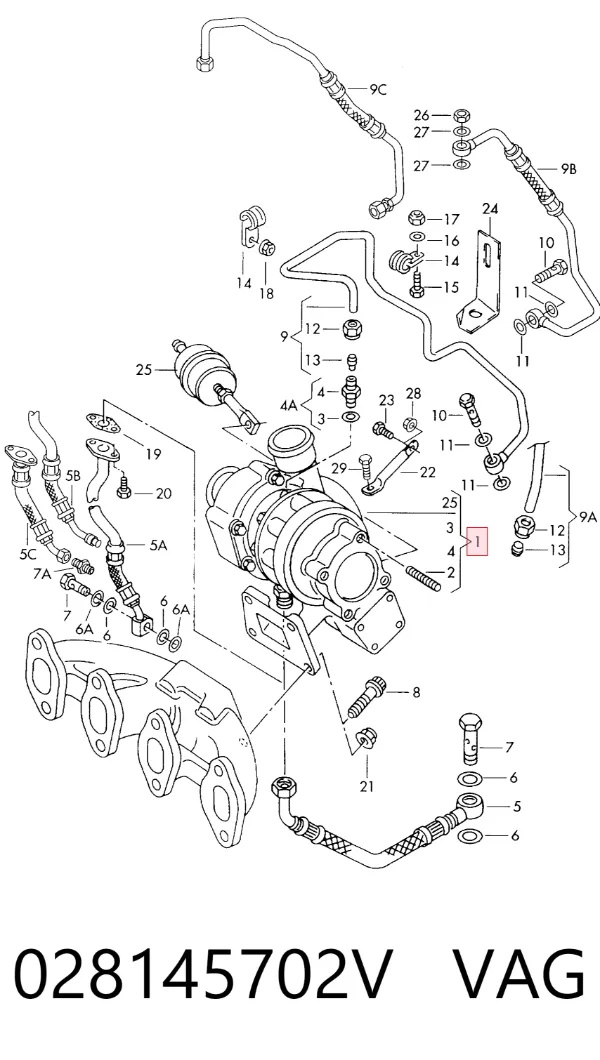 Turbina 028145702V VAG