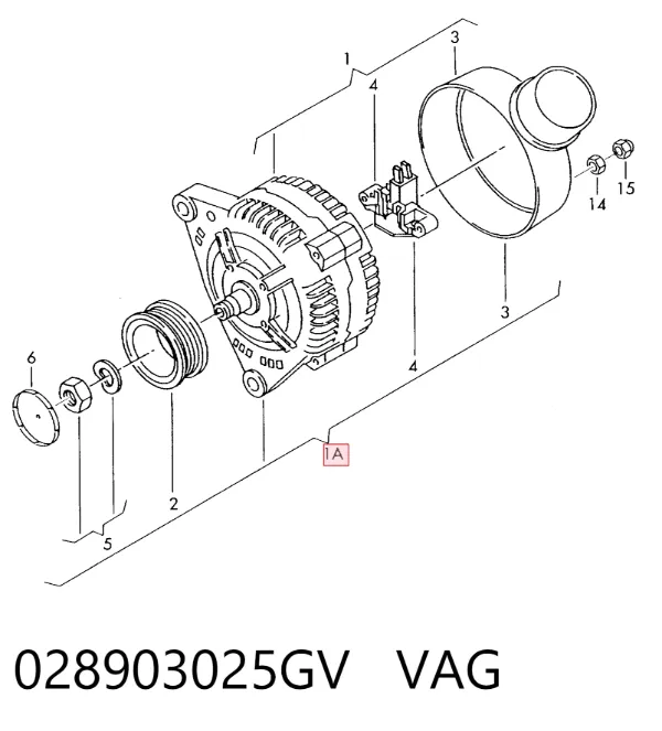 Gerador 028903025GV VAG