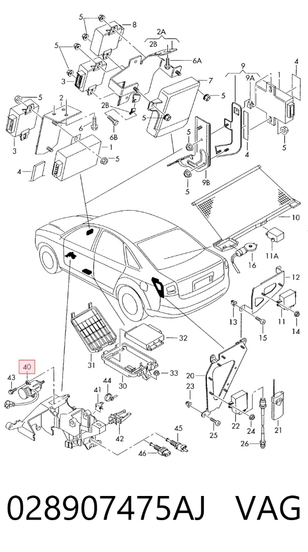 Sensor de posição de pedal de acelerador (de gás) 028907475AJ VAG