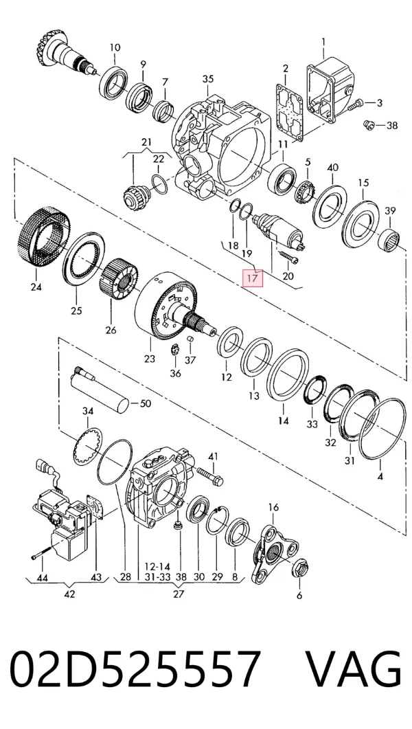 Bomba de acoplamento Haldex 02D525557 VAG