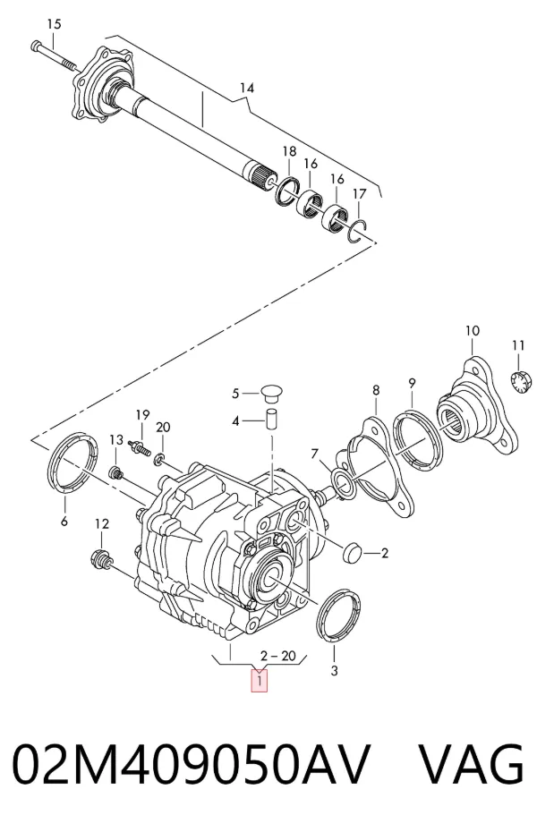Caixa de transferência Audi A3 8L1