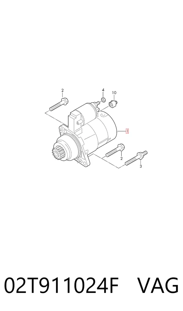 Motor de arranco 02T911024F VAG