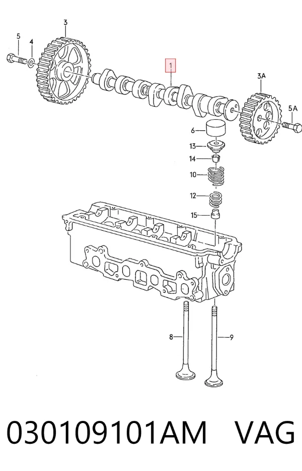 Árvore distribuidora de motor 030109101AM VAG