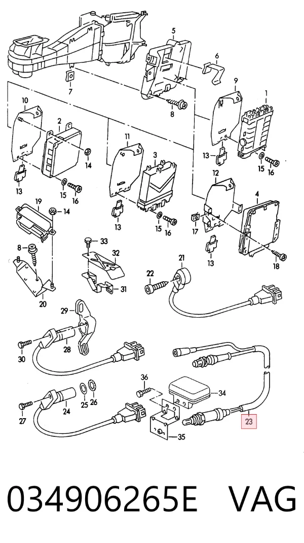 Sonda lambda, sensor de oxigênio 034906265E VAG