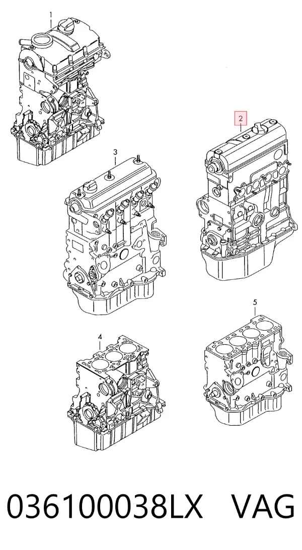 Motor montado 036100038LX VAG