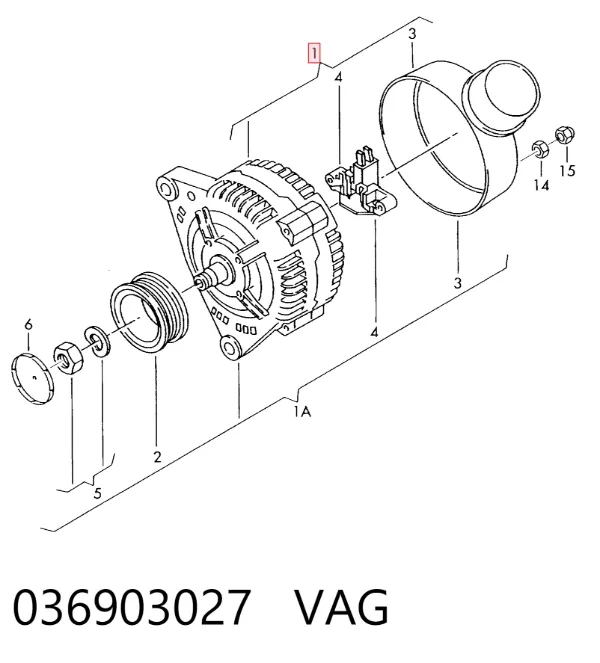Gerador 036903027 VAG