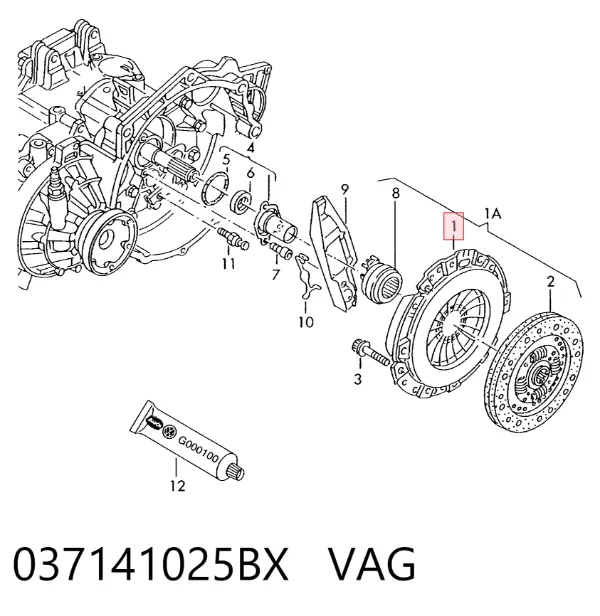 Cesta de embraiagem 037141025BX VAG