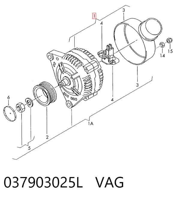 Gerador 037903025L VAG