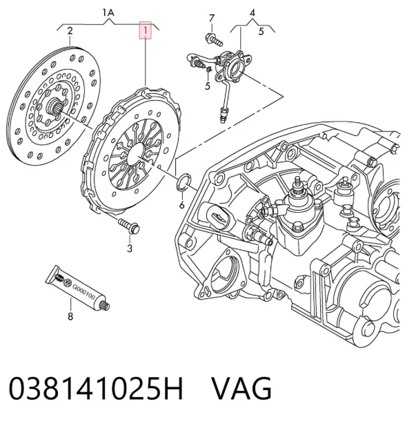 Cesta de embraiagem 038141025H VAG