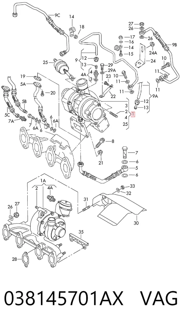 Turbina 038145701AX VAG