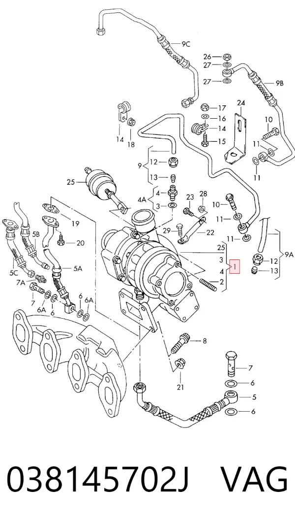 Turbina 038145702J VAG