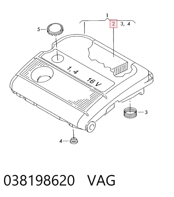 Filtro de ar 038198620 VAG
