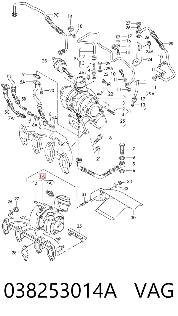 Turbina 038253014A VAG