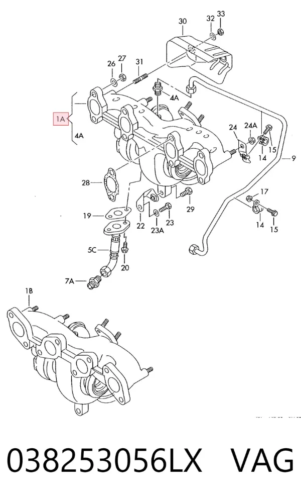 Turbina 038253056LX VAG