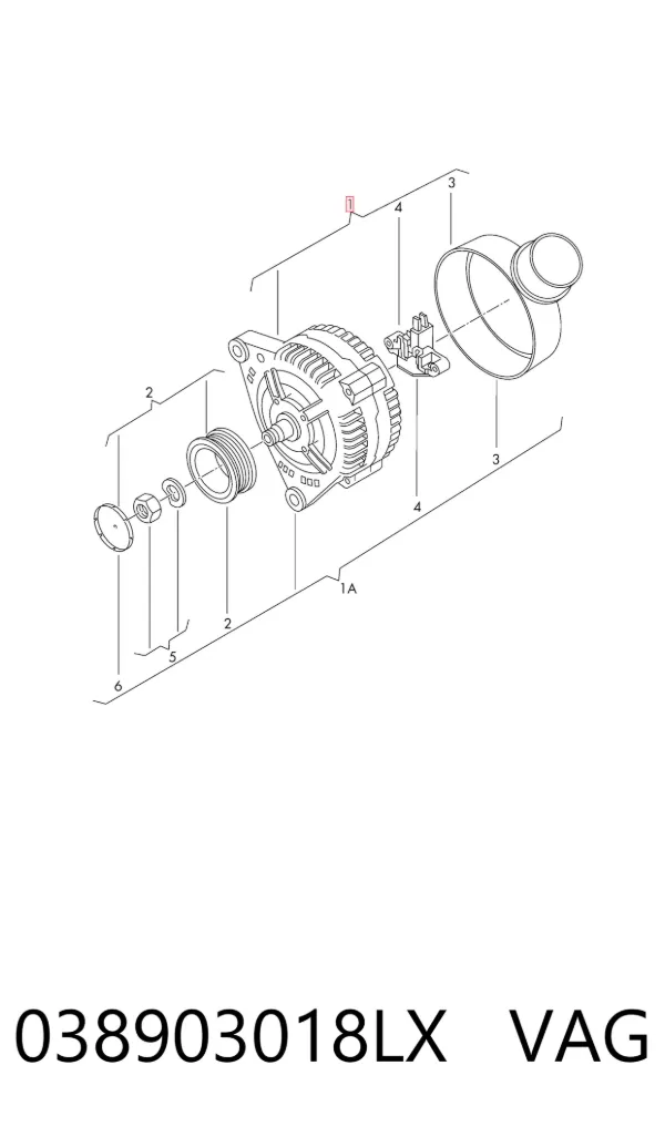 Gerador 038903018LX VAG