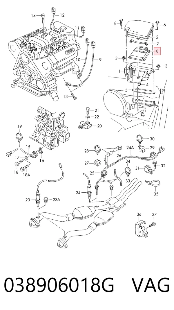 Módulo de direção (Centralina eletrônica) de motor 038906018G VAG