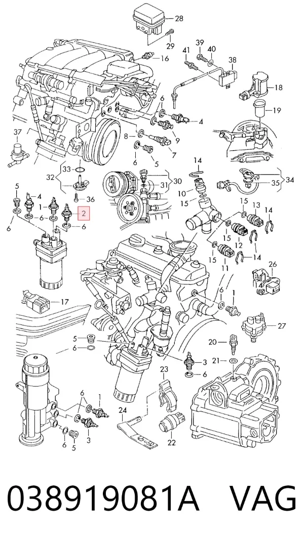Sensor de pressão de óleo 038919081A VAG