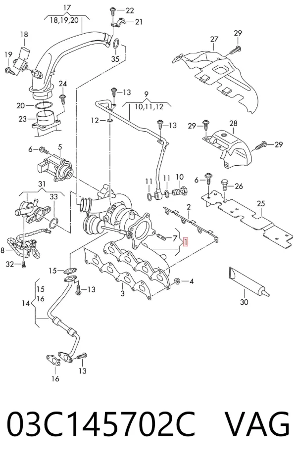 Turbina 03C145702C VAG