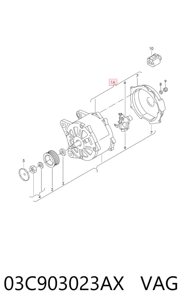 Gerador 03C903023AX VAG