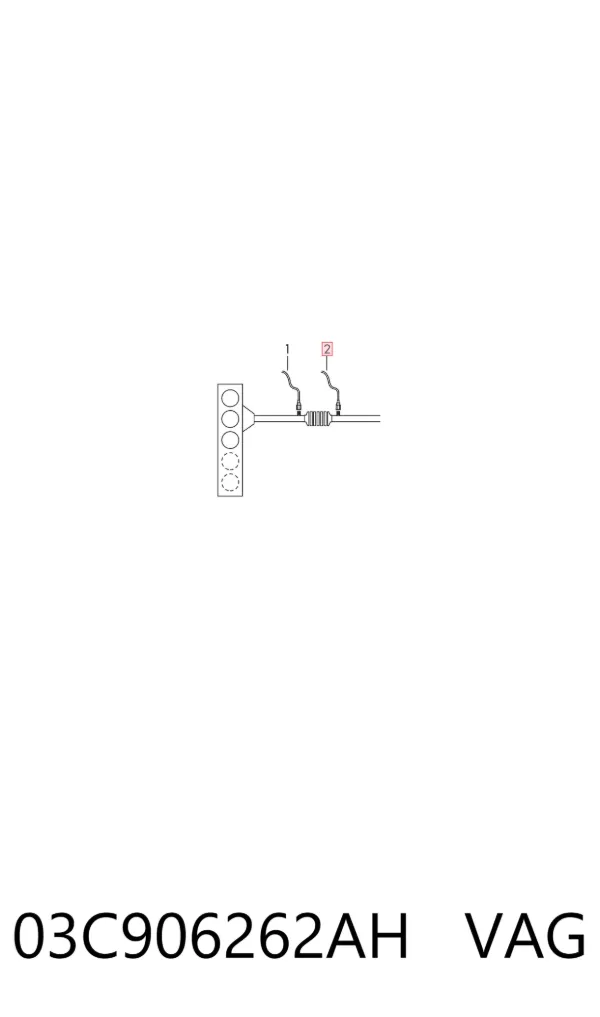 Sonda lambda, sensor esquerdo de oxigênio depois de catalisador 03C906262AH VAG