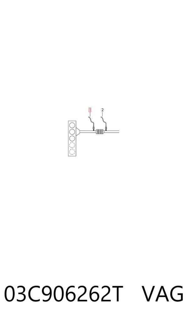 Sonda lambda, sensor de oxigênio até o catalisador 03C906262T VAG