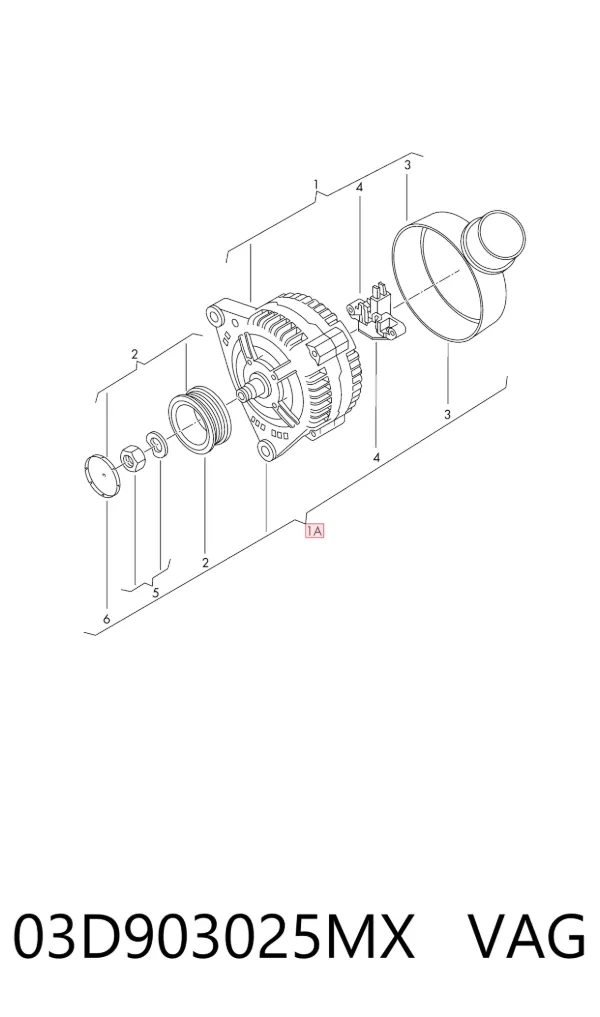 Gerador 03D903025MX VAG