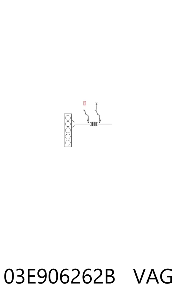 Sonda lambda, sensor de oxigênio até o catalisador 03E906262B VAG