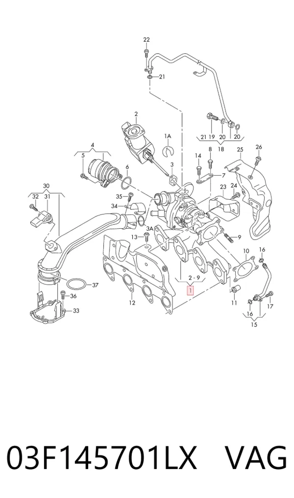 Turbina 03F145701LX VAG