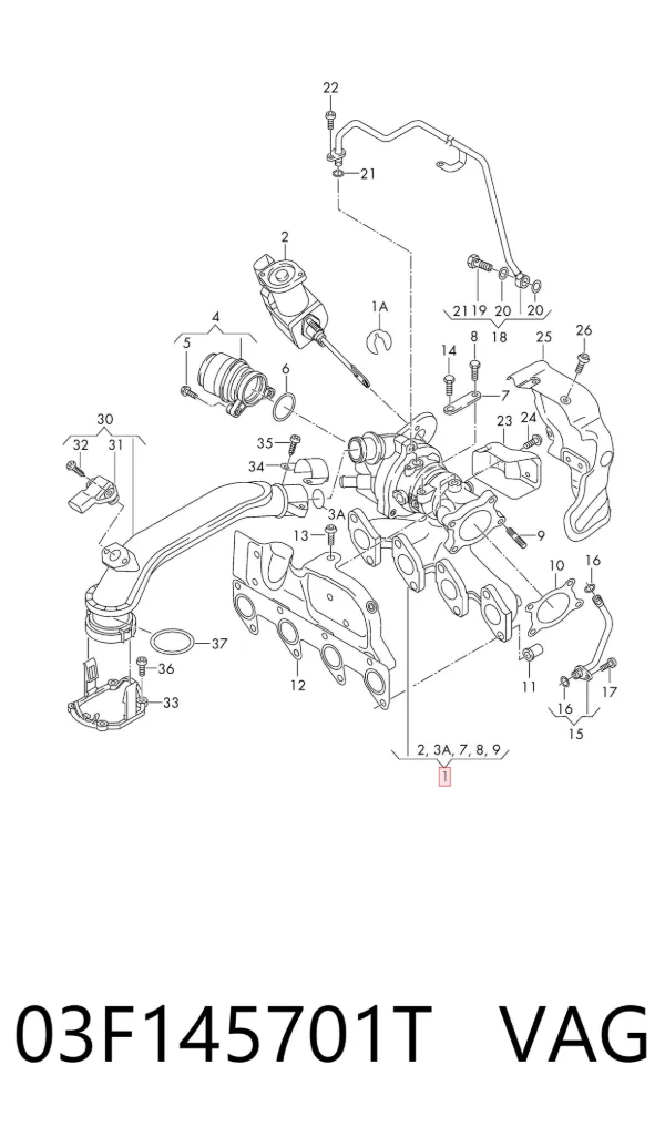 Turbina 03F145701T VAG