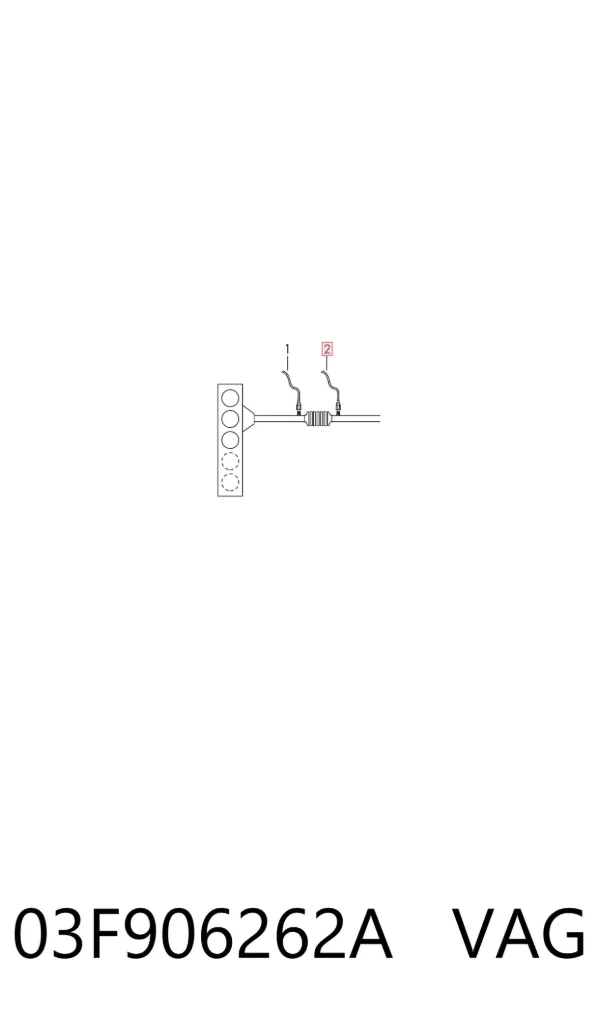 Sonda lambda, sensor de oxigênio depois de catalisador 03F906262A VAG
