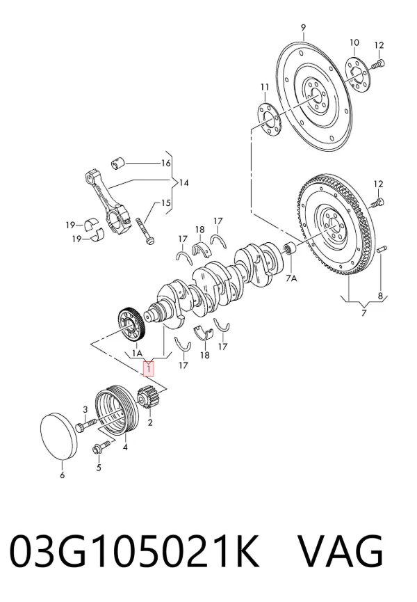 Cambota de motor 03G105021K VAG