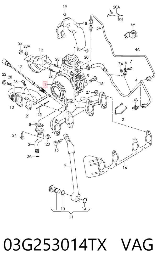 Turbina 03G253014TX VAG