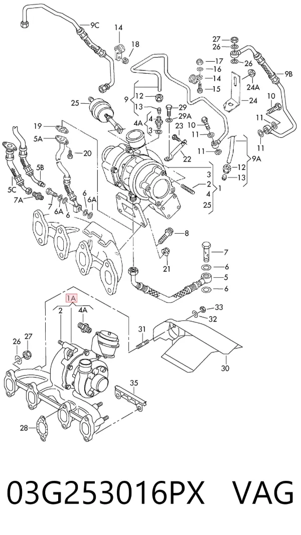 Turbina 03G253016PX VAG