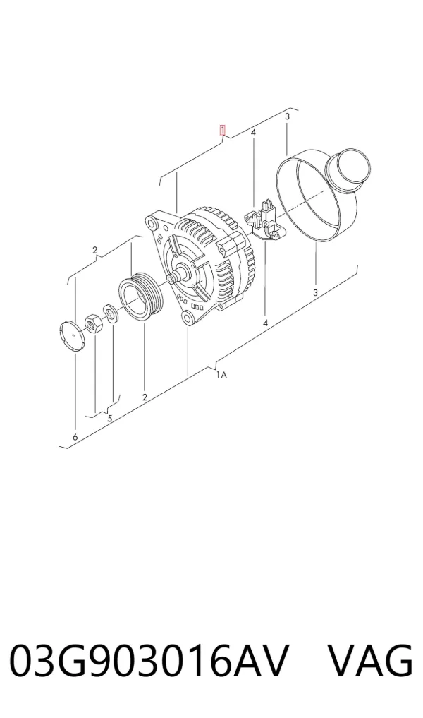 Gerador 03G903016AV VAG