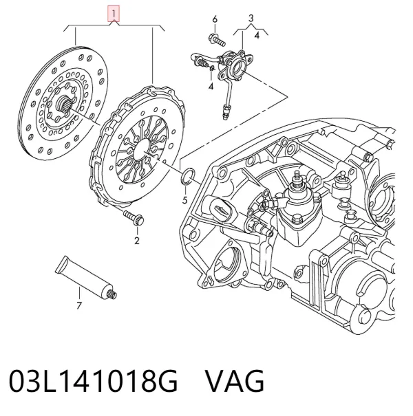 Kit de embraiagem (3 peças) 03L141018G VAG