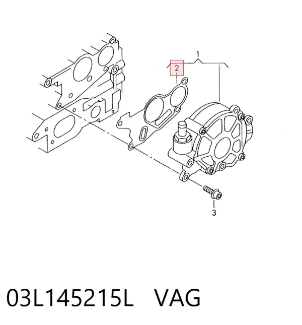 Vedante de bomba de vácuo 03L145215L VAG