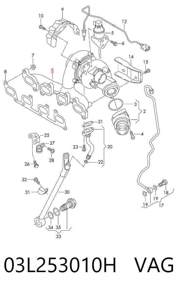 Turbina 03L253010H VAG