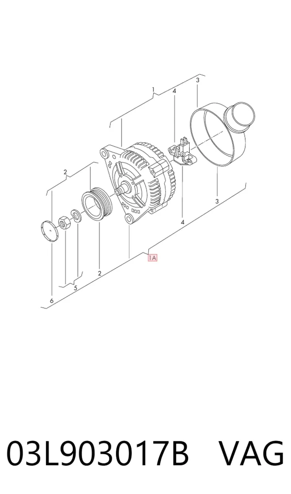 Gerador 03L903017B VAG