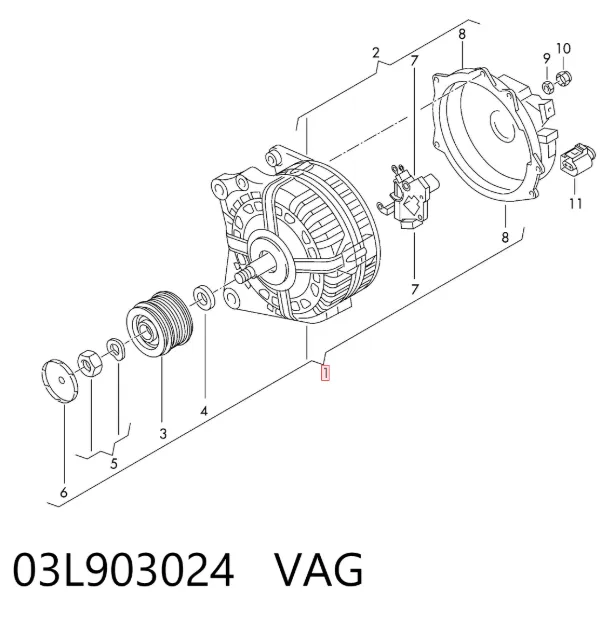 Gerador 03L903024 VAG