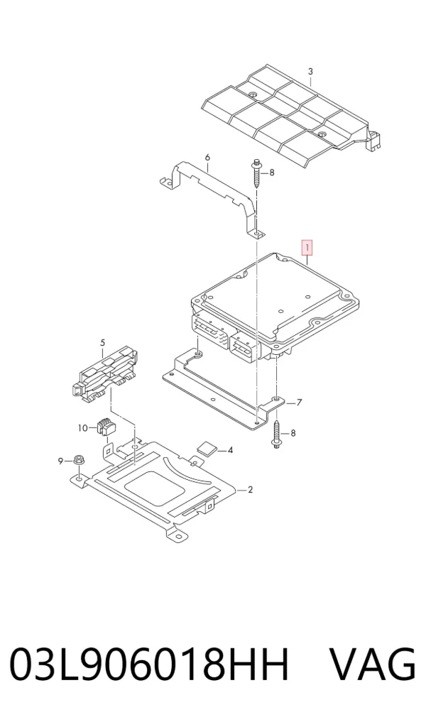 Módulo de direção (Centralina eletrônica) de motor 03L906018HH VAG