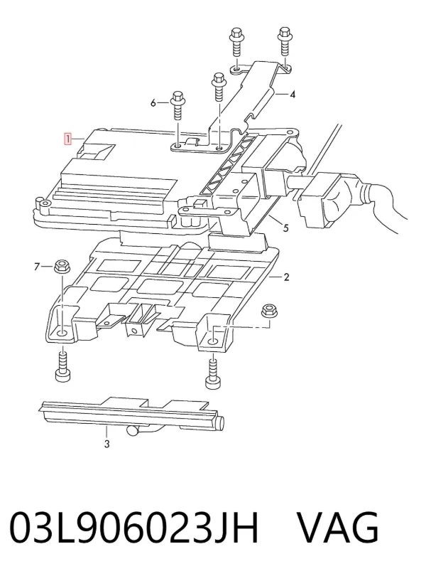Módulo de direção (Centralina eletrônica) de motor 03L906023JH VAG