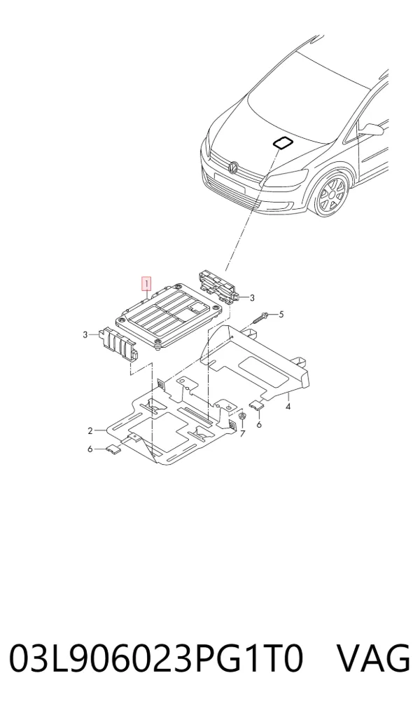 Módulo de direção (Centralina eletrônica) de motor Volkswagen Touran II