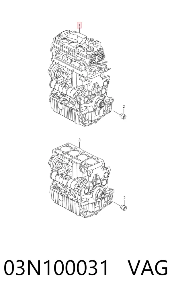 Motor montado 03N100031 VAG