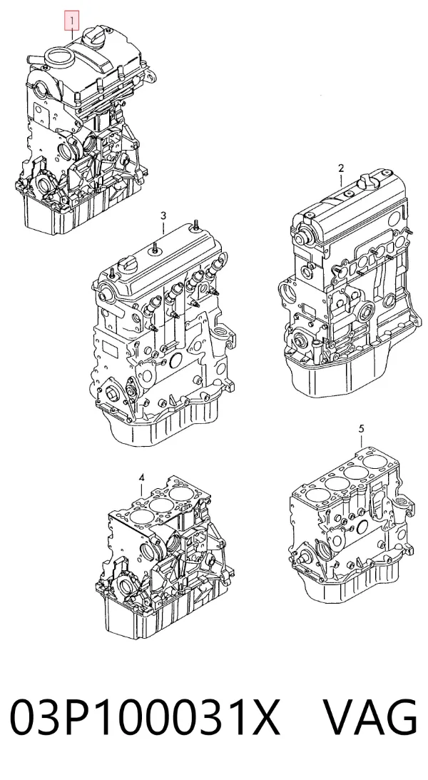 Motor montado 03P100031X VAG
