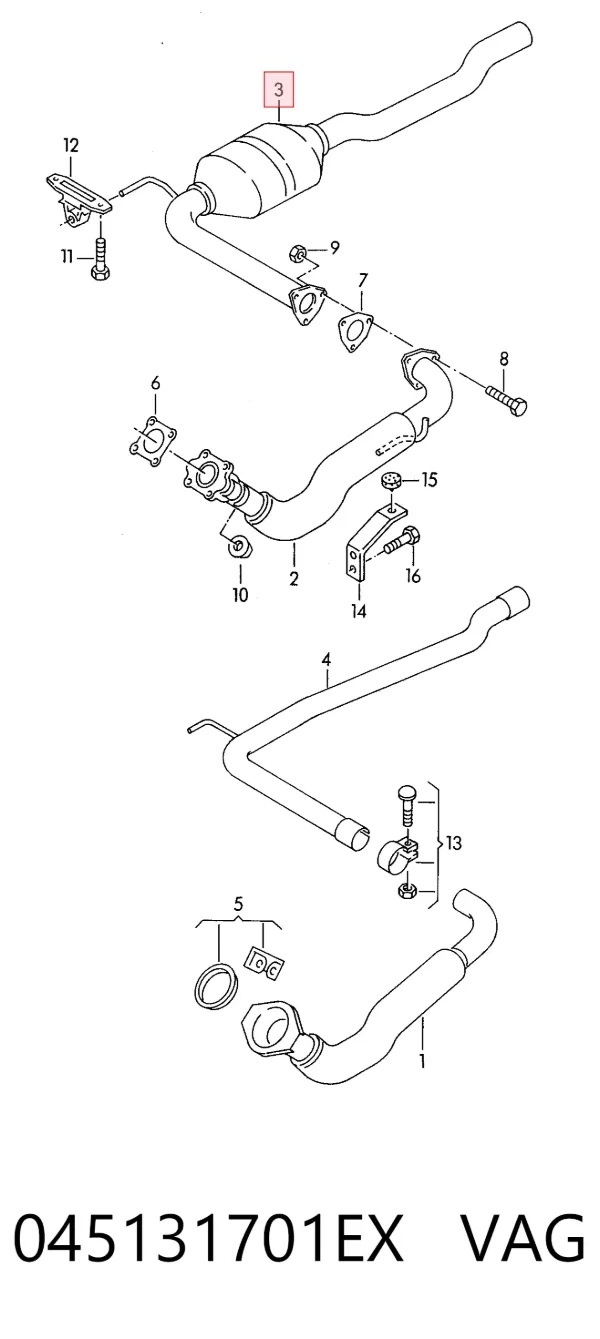 Convertidor - catalisador 045131701EX VAG