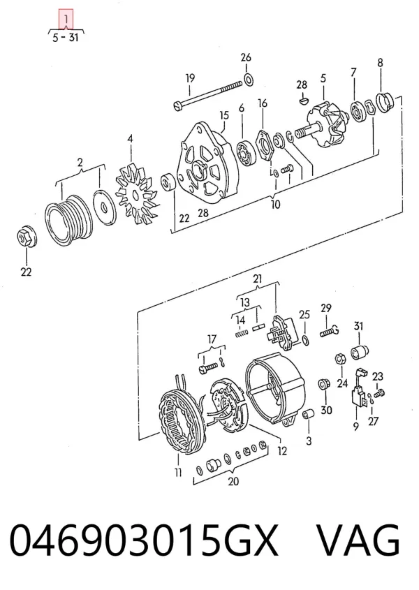 Gerador 046903015GX VAG