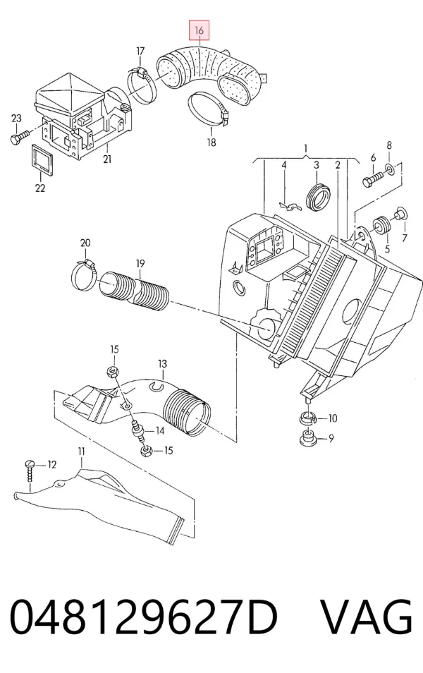 Cano derivado de ar do medidor de consumo do ar Audi A6 C4