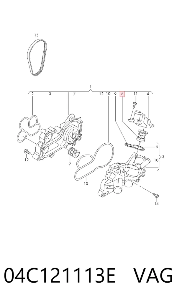 Termostato 04C121113E VAG