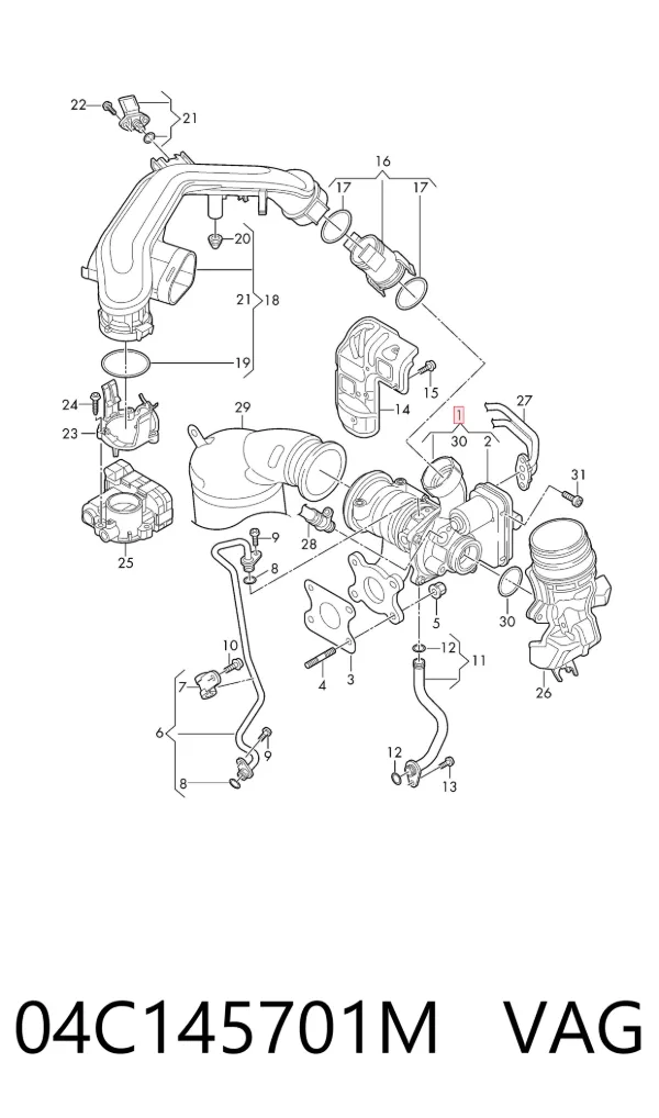 Turbina 04C145701M VAG