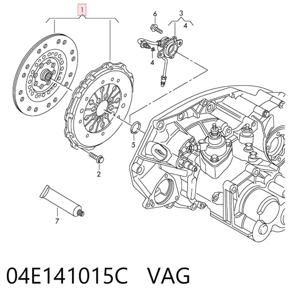 Kit de embraiagem (3 peças) 04E141015C VAG
